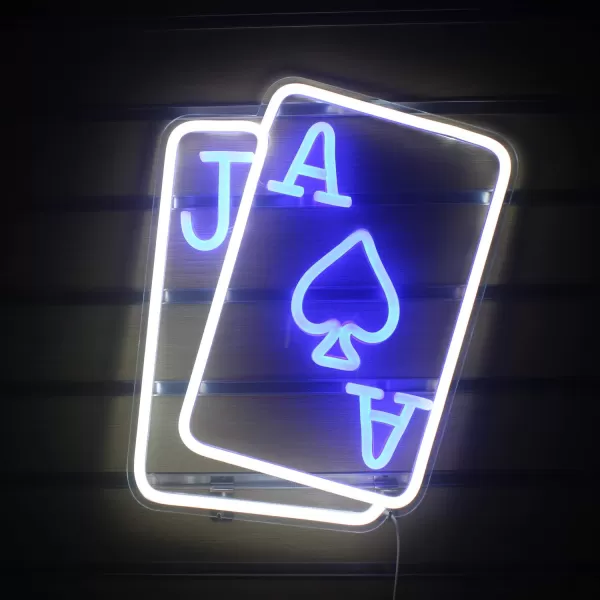Basketball Neon Signs Sport Neon Light Led Sign Neon Sign for Bedroom Led USB Powered Switch Light up Sign Neon Sign for Wall Decor Bedroom Christmas Birthday Signs Kids GiftBlue Yellowblue Playing Cards
