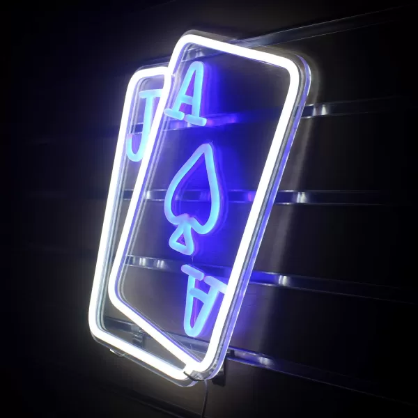 Basketball Neon Signs Sport Neon Light Led Sign Neon Sign for Bedroom Led USB Powered Switch Light up Sign Neon Sign for Wall Decor Bedroom Christmas Birthday Signs Kids GiftBlue Yellowblue Playing Cards
