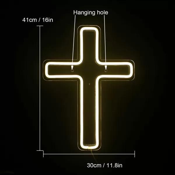 LED Neon Sign for Wall Decor USB Powered LED Neon Light Signs Light up Sign for Bedroom Neon Wall Signs for Kids Birthday PartyCross