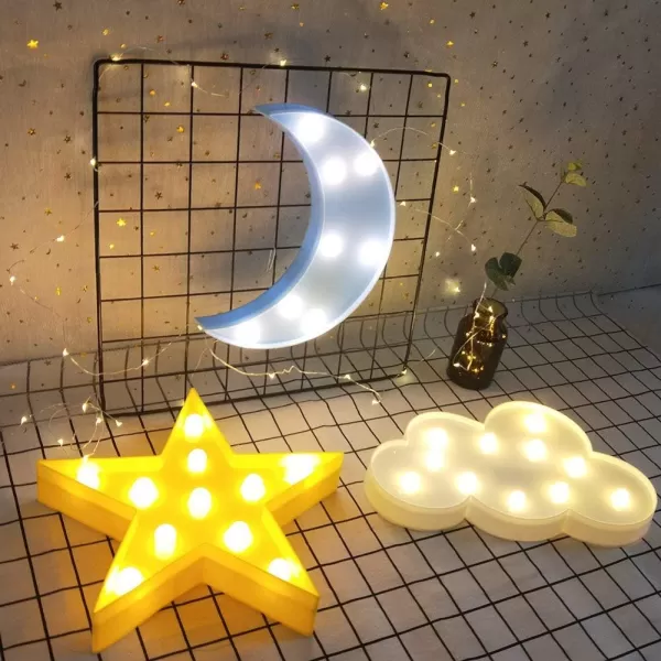 LED Neon Sign for Wall Decor USB Powered LED Neon Light Signs Light up Sign for Bedroom Neon Wall Signs for Kids Birthday PartyStar Cloud and Moon