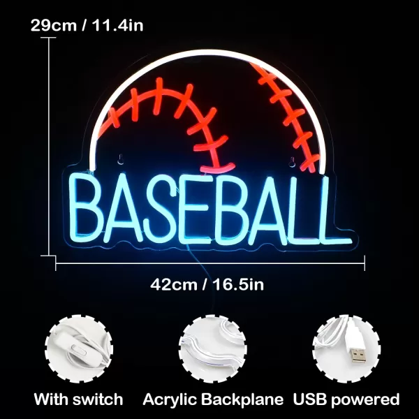 LUCUNSTAR Bubble Milk Tea Neon Signs Boba Tea Led Sign Drink Display Neon Sign for Wall Decor Dimmable Acrylic Milk Tea Light Up Sign Neon Light for Living Room Shop Office Bedroom Gift for Kids Girls Boys Christmas BirthdayRed White Blue Baseball