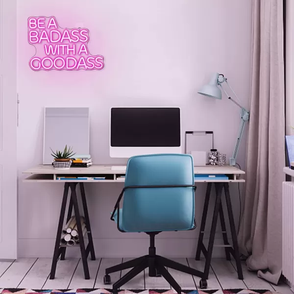 LUCUNSTAR Neon Sign Led Neon Light Signs Wall Hangings LED Signs Usb Powered Neon Sign Lights up Sign for Wall Decor Housewarming Gift Birthday Gift Visual Artwork Bar Pub Club DecorationBe a Badass with a Good Ass