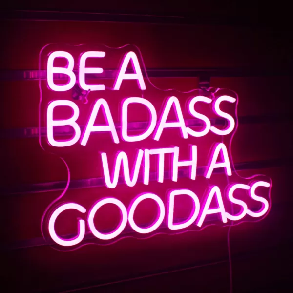 LUCUNSTAR Neon Sign Led Neon Light Signs Wall Hangings LED Signs Usb Powered Neon Sign Lights up Sign for Wall Decor Housewarming Gift Birthday Gift Visual Artwork Bar Pub Club DecorationBe a Badass with a Good Ass