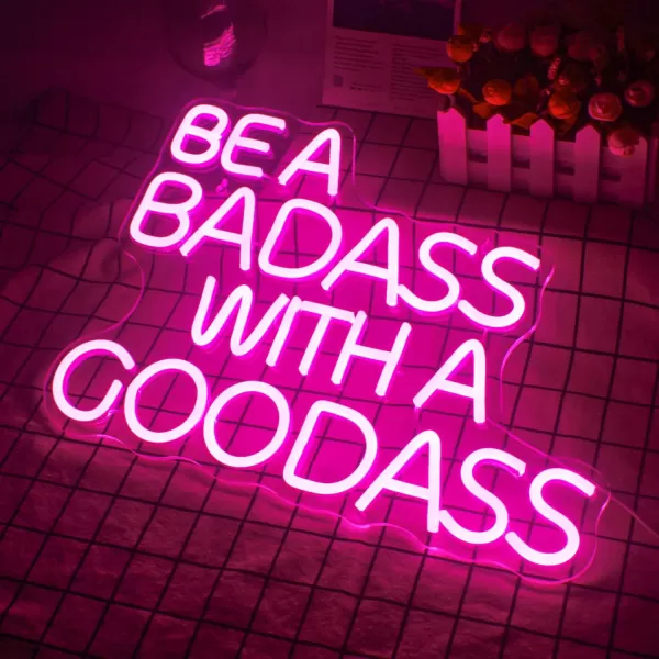 LUCUNSTAR Neon Sign Led Neon Light Signs Wall Hangings LED Signs Usb Powered Neon Sign Lights up Sign for Wall Decor Housewarming Gift Birthday Gift Visual Artwork Bar Pub Club DecorationBe a Badass with a Good Ass
