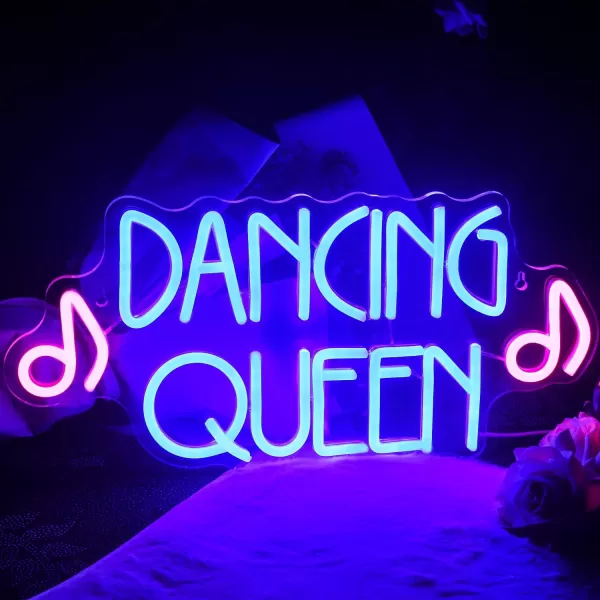 Live Music Neon Sign LED Neon Sign Large Neon Light Sign Blue and Pink Words Neon Sign for Music Studio Light up Sign USB Powered Switch Neon Sign for Wall Decor BeerBarMusic StudioBedroomPartyClubCqueen dance