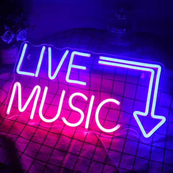 My Happy Place Neon Sign Pink Neon Signs Letters Neon Lights for Bedroom Happy Light for Wedding Decoration Birthday Party Girls Bedroom Wall Decorpink blue live music