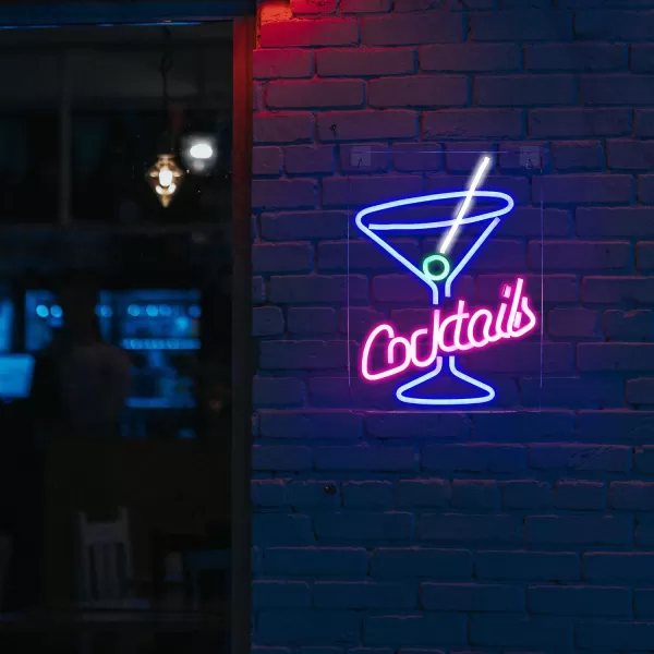 Neon Sign LED Neon Sign for Wall Decor USB Powered LED Neon Light Signs Light up Sign for Bedroom Neon Wall Signs for Kids Birthday Party Christmas Living Room cocktail