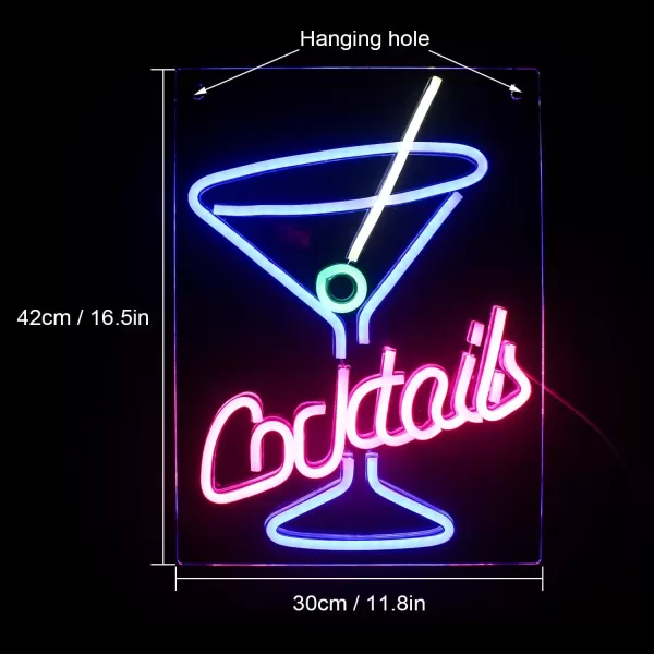 Neon Sign LED Neon Sign for Wall Decor USB Powered LED Neon Light Signs Light up Sign for Bedroom Neon Wall Signs for Kids Birthday Party Christmas Living Room cocktail