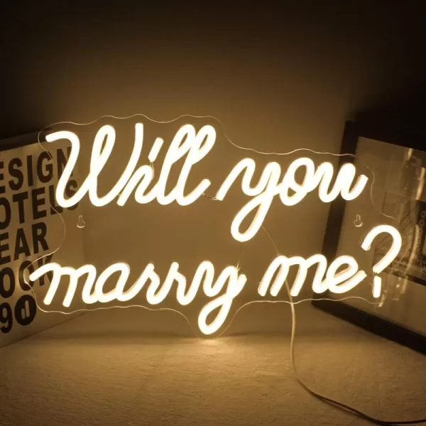 Basketball Neon Signs Sport Neon Light Led Sign Neon Sign for Bedroom Led USB Powered Switch Light up Sign Neon Sign for Wall Decor Bedroom Christmas Birthday Signs Kids GiftBlue Yellowwarm white will you marry me