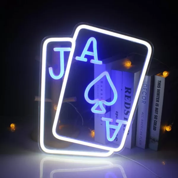 Basketball Neon Signs Sport Neon Light Led Sign Neon Sign for Bedroom Led USB Powered Switch Light up Sign Neon Sign for Wall Decor Bedroom Christmas Birthday Signs Kids GiftBlue Yellowblue Playing Cards