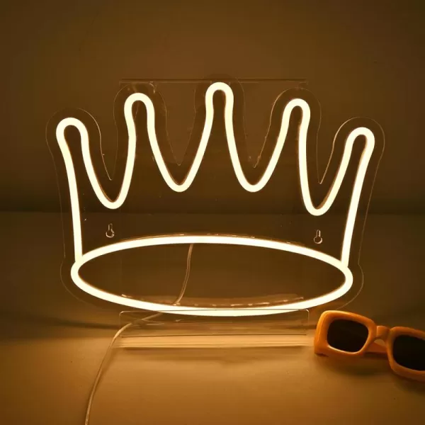 Basketball Neon Signs Sport Neon Light Led Sign Neon Sign for Bedroom Led USB Powered Switch Light up Sign Neon Sign for Wall Decor Bedroom Christmas Birthday Signs Kids GiftBlue Yellowwarm crown
