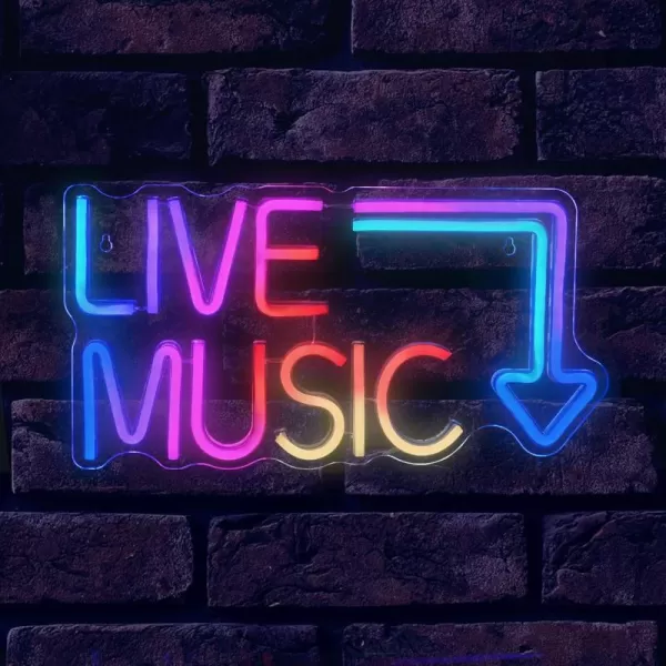My Happy Place Neon Sign Pink Neon Signs Letters Neon Lights for Bedroom Happy Light for Wedding Decoration Birthday Party Girls Bedroom Wall DecorColorful music neon sign