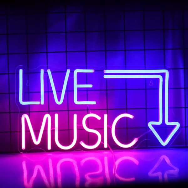 My Happy Place Neon Sign Pink Neon Signs Letters Neon Lights for Bedroom Happy Light for Wedding Decoration Birthday Party Girls Bedroom Wall Decorpink blue live music