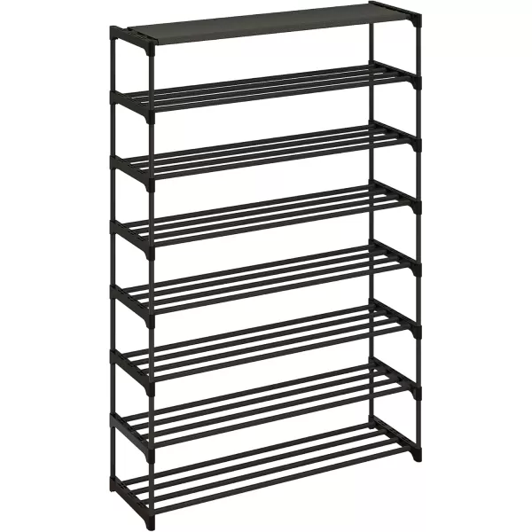 Calmootey 6Tier Shoe Rack Tall Large Capacity 30 Pairs Shoes Storage Organizer Stackable Wide Shoe Shelf for Entryway Hallway Black8Tier