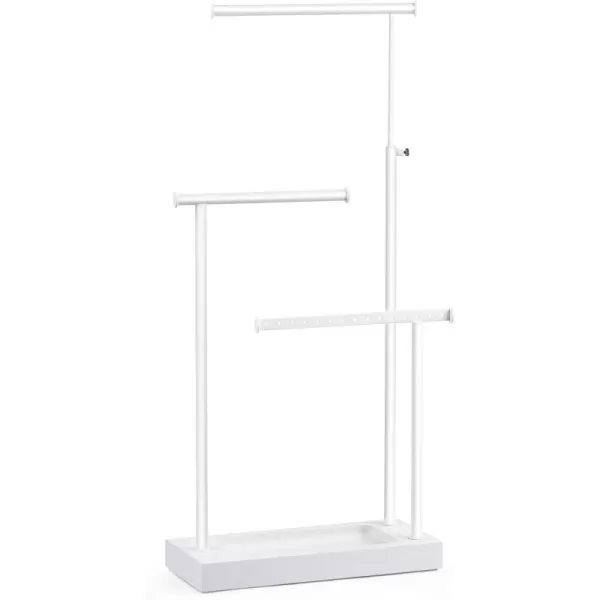 SRIWATANA Jewelry Organizer Stand Extra Tall Jewelry Display Necklace Holder Gift Idea Whitewhite