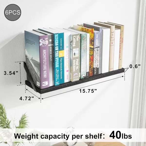 SRIWATANA Floating Shelves for Wall Decor Wood Wall Shelves for Bathroom Bedroom Kitchen Living Room Set of 6 Weathered BlackWeathered Black