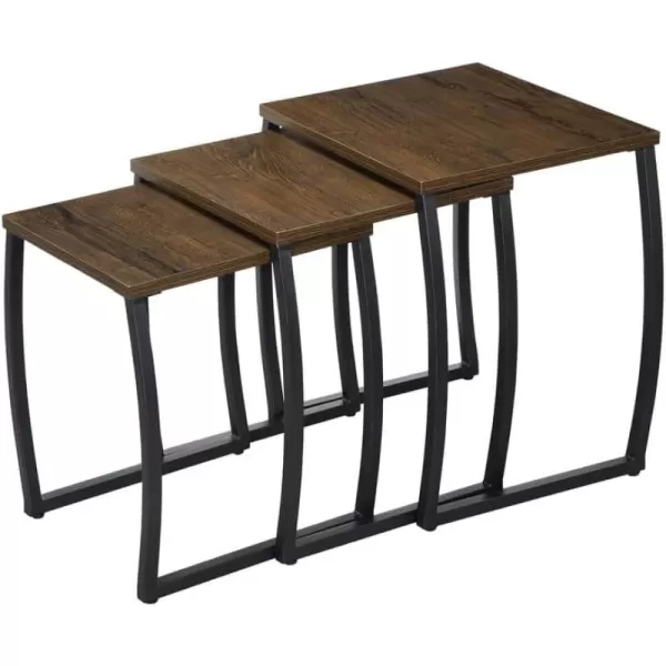 SRIWATANA Nesting Tables Vintage Side End Tables Living Room Coffee Snack Table Set of 3