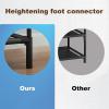 imageCalmootey 3Tier Shoe Rack Double Row Storage Organizer1215 Pairs Shoe Storage Shelf for EntrywayLiving RoomBlackBlack