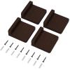 imageSRIWATANA 5 Inches Small Floating Shelves Mini Display Shelf for Wall Decor and Storage Set of 4 Wooden Wall Shelves for Bedroom Bathroom Kitchen Living Room Office Weathered BlackWalnut