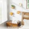 imageSRIWATANA 5 Inches Small Floating Shelves Mini Display Shelf for Wall Decor and Storage Set of 4 Wooden Wall Shelves for Bedroom Bathroom Kitchen Living Room Office Weathered BlackWhite