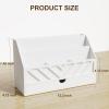 imageSRIWATANA Mail Organizer Countertop White Desk Organizer with Drawer Mail Holder for Counter File Sorter Letter Paper Holder