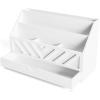 imageSRIWATANA Mail Organizer Countertop White Desk Organizer with Drawer Mail Holder for Counter File Sorter Letter Paper Holder