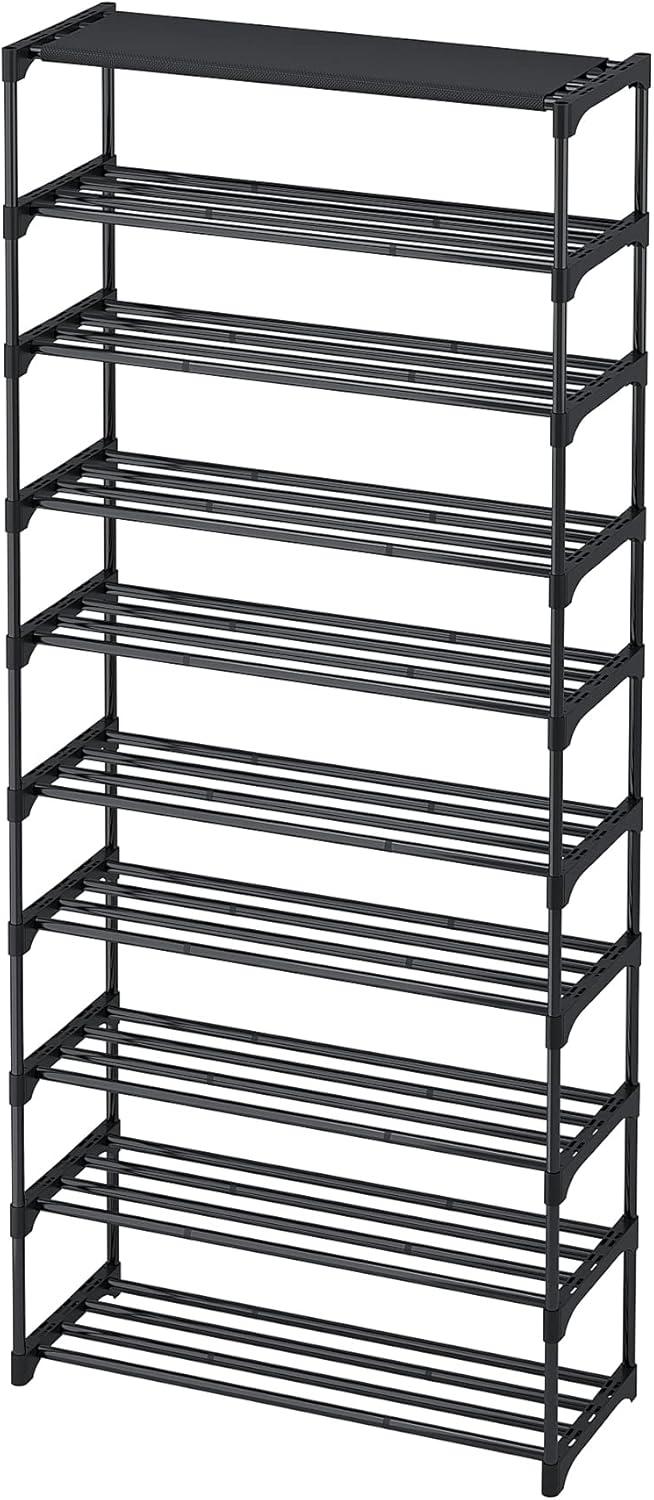 imageCalmootey 10Tier Shoe RackShoe Shelf Storage OrganizerEntrywayBedroomBlack10Tier