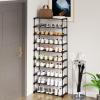 imageCalmootey 10Tier Shoe RackShoe Shelf Storage OrganizerEntrywayBedroomBlack10Tier