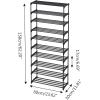 imageCalmootey 10Tier Shoe RackShoe Shelf Storage OrganizerEntrywayBedroomBlack10Tier