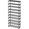 imageCalmootey 10Tier Shoe RackShoe Shelf Storage OrganizerEntrywayBedroomBlack10Tier
