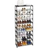 imageCalmootey 10Tier Shoe RackShoe Shelf Storage OrganizerEntrywayBedroomBlack10Tier