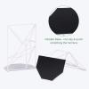 image:imageSRIWATANA Book Ends White Decorative Metal Bookends for Shelves Unique Geometric Design2 Pairs4 PiecesWhite