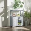 image:imageSRIWATANA Bathroom Storage Cabinet Floor Cabinet with 2 Doors and Adjustable Shelf Free Standing Cabinet for Bedroom Living Room Entryway Gray