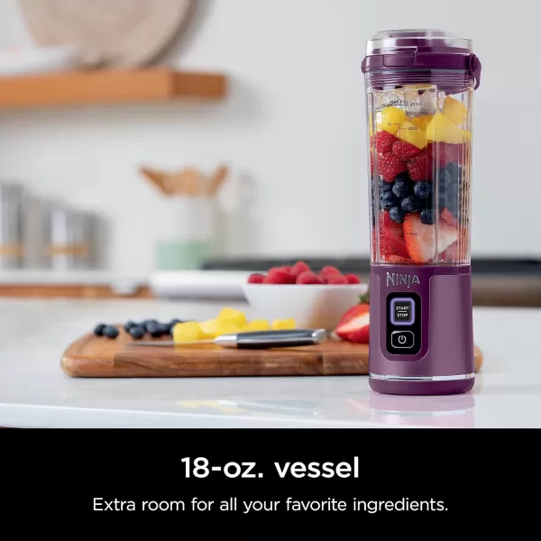 Ninja BC151EM Blast Portable Blender Cordless 18oz Vessel Personal Blenderfor Shakes ampamp Smoothies BPA Free LeakproofLid ampamp Sip Spout USBC Rechargeable Dishwasher Safe Parts Forest GreenPassion Fruit