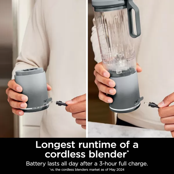 Ninja Blast Max Portable Blender  Twist ampamp Go Personal Blender Ninja Blender Smoothie Blend Ice Crush 3 Programs Cordless 22 oz removable Vessel Dishwasher Safe Leakproof Navy BC251NVSilver