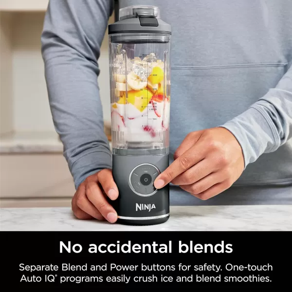 Ninja Blast Max Portable Blender  Twist ampamp Go Personal Blender Ninja Blender Smoothie Blend Ice Crush 3 Programs Cordless 22 oz removable Vessel Dishwasher Safe Leakproof Navy BC251NVGray