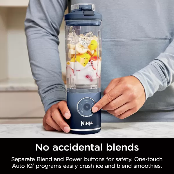 Ninja Blast Max Portable Blender  Twist ampamp Go Personal Blender Ninja Blender Smoothie Blend Ice Crush 3 Programs Cordless 22 oz removable Vessel Dishwasher Safe Leakproof Navy BC251NVNavy