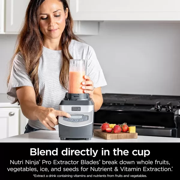 Ninja Blender ForSmoothies Salsa Shakes Slush andFrozen Drinks Blender Pitcher andLid Blender forKitchen Crushes Ice Fruit andVeggies 1000Watt Dishwasher Safe Black NJ601AMZGeneration 1 with 2 cups