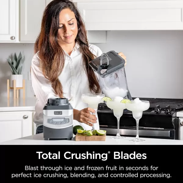 Ninja Blender ForSmoothies Salsa Shakes Slush andFrozen Drinks Blender Pitcher andLid Blender forKitchen Crushes Ice Fruit andVeggies 1000Watt Dishwasher Safe Black NJ601AMZGeneration 1 with 2 cups