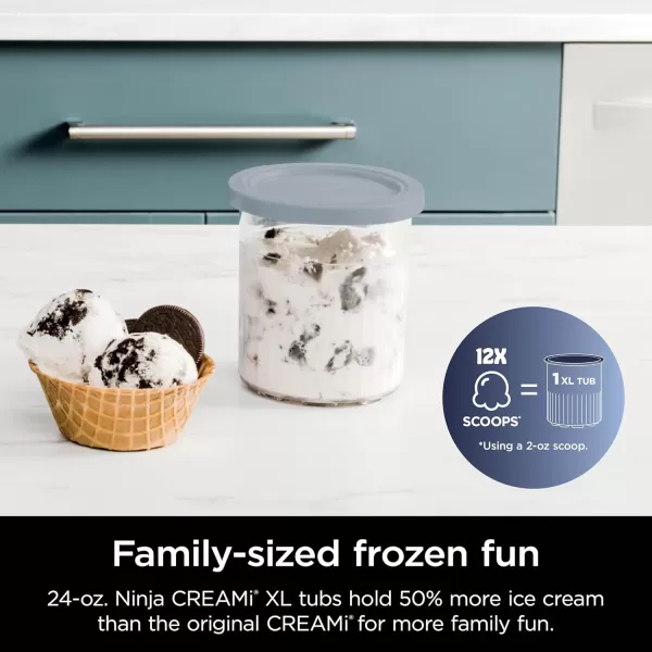 Ninja CREAMi Deluxe 11in1 Ice Cream ampamp Frozen Treat Maker for Ice Cream Sorbet Milkshakes Frozen Yogurt ampamp More 11 Programs XL Capacity Silver Includes 2 FamilySized 24 oz Tubs