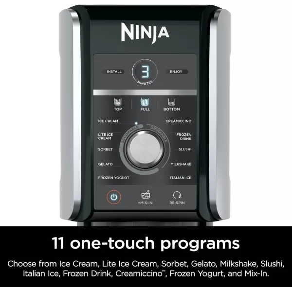 Ninja CREAMi Deluxe 11in1 Ice Cream ampamp Frozen Treat Maker for Ice Cream Sorbet Milkshakes Frozen Yogurt ampamp More 11 Programs XL Capacity Silver Includes 2 FamilySized 24 oz Tubs