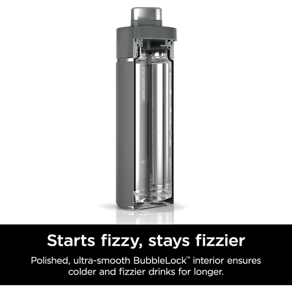 Ninja DW2401MT Thirsti 24oz Travel Water Bottle For Carbonated Sparkling Drinks Colder and Fizzier Longer Leak Proof 24 Hrs Cold Dishwasher Safe Stainless Steel Insulated Tumbler Seafoam BlueGray