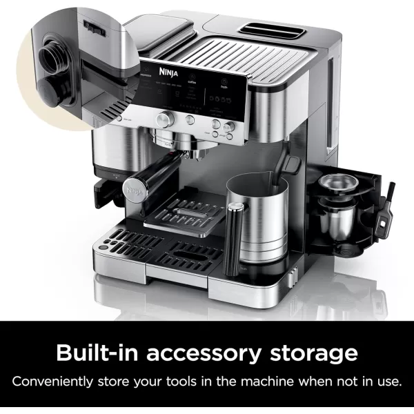 Ninja Espresso Machine Luxe Caf Premier Series Drip Coffee Maker and Rapid Cold Brew Integrated Grinder Assisted Tamper HandsFree Frother for Cappuccinos and Lattes Dairy or NonDairy ES601