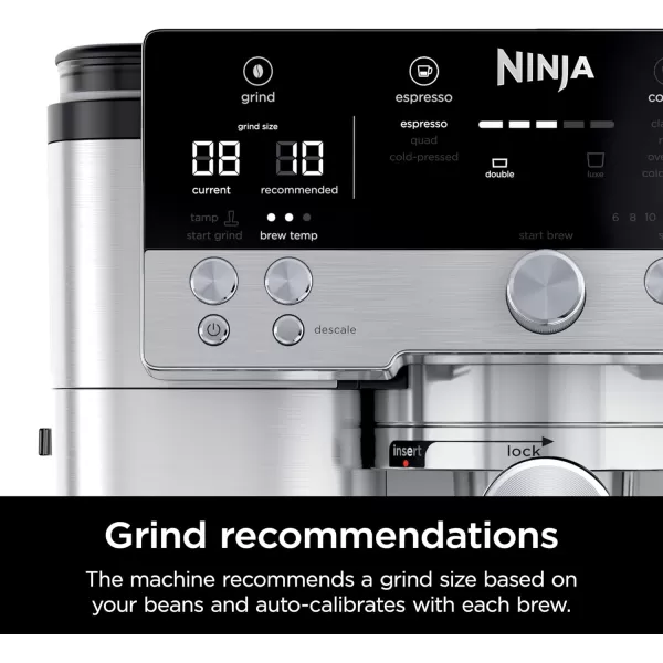 Ninja Espresso Machine Luxe Caf Premier Series Drip Coffee Maker and Rapid Cold Brew Integrated Grinder Assisted Tamper HandsFree Frother for Cappuccinos and Lattes Dairy or NonDairy ES601