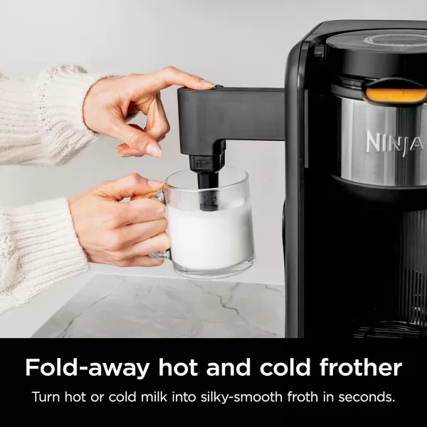 Ninja Hot and Cold Brewed System Tea ampamp Coffee Maker with AutoiQ 6 Sizes 5 Styles 5 Tea Settings 50 oz Thermal Carafe Frother Coffee ampamp Tea Baskets Dishwasher Safe Parts Black CP307