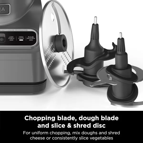 Ninja NF705BRN Professional XL Food Processor Storage Box 1200 PeakWatts 4in1 Chopping SlicingShredding Purees Dough 12Cup Processor Bowl 2 Blades ampamp 2 Discs Feed ChutePusher Black9Cup Food Processor