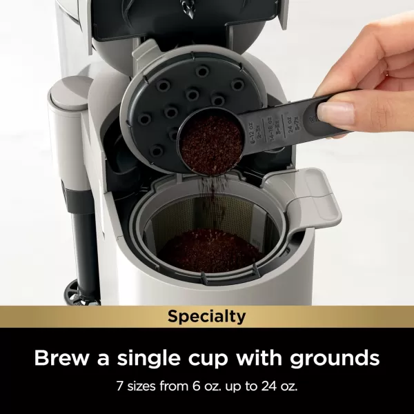 Ninja Pods ampamp Grounds Specialty SingleServe Coffee Maker KCup Pod Compatible BuiltIn Milk Frother 6oz Cup to 24oz Travel Mug Sizes Iced Coffee Maker 1550 watts Sage Green PB051SGStone