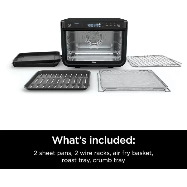 Ninja Prestige Smart XL with Pro Cook System 10in1 Air Fry Digital Countertop Convection Toaster Oven with Air Fry Air Roast Broil ampamp Bake Pro Cook Thermometer 1800 Watts Stainless Steel DT5518in1