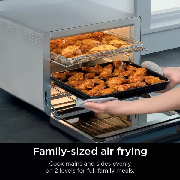 Ninja Prestige Smart XL with Pro Cook System 10in1 Air Fry Digital Countertop Convection Toaster Oven with Air Fry Air Roast Broil ampamp Bake Pro Cook Thermometer 1800 Watts Stainless Steel DT551Stainless 10in1 with Thermometer
