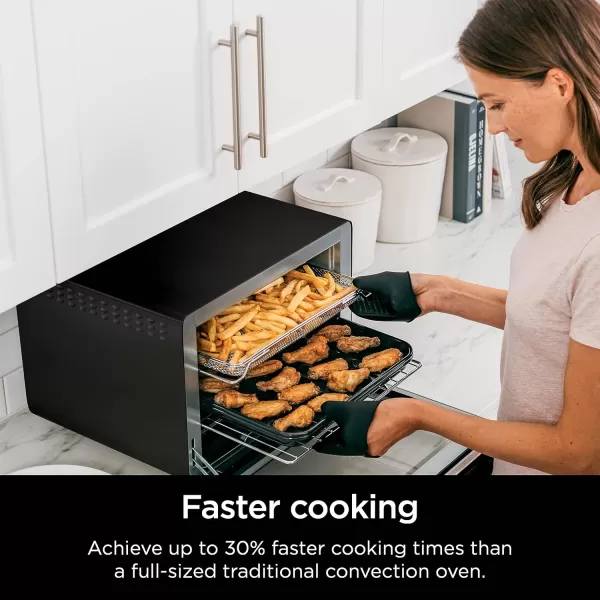 Ninja Prestige Smart XL with Pro Cook System 10in1 Air Fry Digital Countertop Convection Toaster Oven with Air Fry Air Roast Broil ampamp Bake Pro Cook Thermometer 1800 Watts Stainless Steel DT5518in1